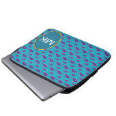 Peacock Blue Paisley Laptopschutzhülle (Vorne Knopf)