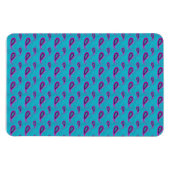 Peacock Blue Paisley Magnet (Horizontal)