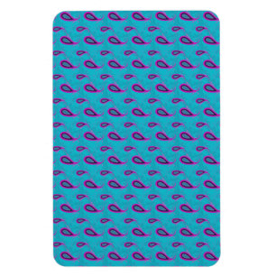 Peacock Blue Paisley Magnet