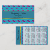 Peacock Blue Paisley Visitenkarte (Vorne/Hinten)