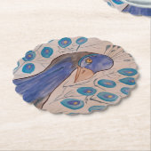 Peacock Blue Paper Untersetzer (angewinkelt)