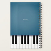 Peacock Blue Piano Personalisierte Musik Planer (Rückseite)
