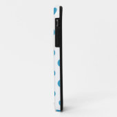 Peacock Blue Polka Dots Circles Case-Mate iPhone Hülle (Hinten/Links)