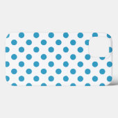 Peacock Blue Polka Dots Circles Case-Mate iPhone Hülle (Rückseite (Horizontal))