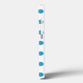 Peacock Blue Polka Dots Circles Case-Mate iPhone Hülle (Rückseite / Links)