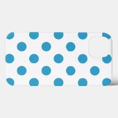 Peacock Blue Polka Dots Circles Case-Mate iPhone Hülle (Rückseite (Horizontal))