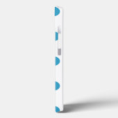 Peacock Blue Polka Dots Circles Case-Mate iPhone Hülle (Rückseite / Links)