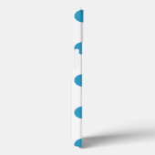 Peacock Blue Polka Dots Circles Case-Mate iPhone Hülle (Rückseite / Rechts)