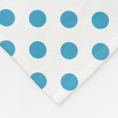 Peacock Blue Polka Dots Circles Fleecedecke (Ecke)