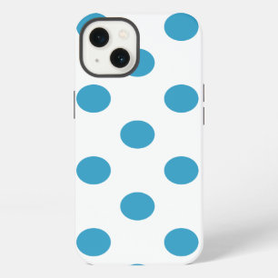 Peacock Blue Polka Dots Circles iPhone Hülle