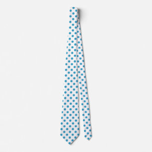 Peacock Blue Polka Dots Circles Krawatte