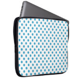 Peacock Blue Polka Dots Circles Laptopschutzhülle (Vorne Rechts)