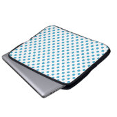Peacock Blue Polka Dots Circles Laptopschutzhülle (Vorne Knopf)