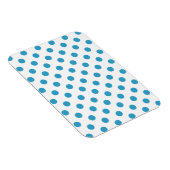 Peacock Blue Polka Dots Circles Magnet (Rechte Seite)