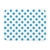 Peacock Blue Polka Dots Circles Magnet (Horizontal)