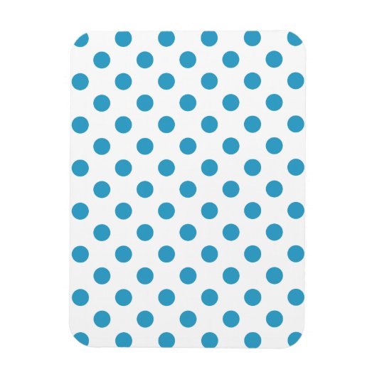 Peacock Blue Polka Dots Circles Magnet (Vertikal)