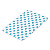 Peacock Blue Polka Dots Circles Magnet (Linke Seite)