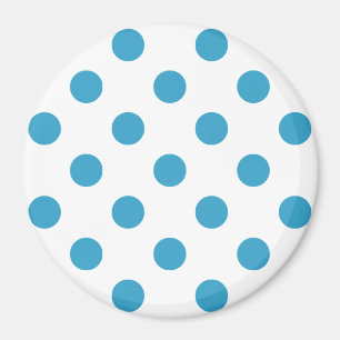 Peacock Blue Polka Dots Circles Magnet
