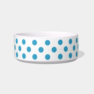 Peacock Blue Polka Dots Circles Napf