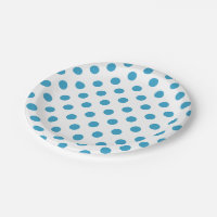 Peacock Blue Polka Dots Circles