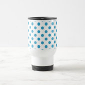 Peacock Blue Polka Dots Circles Reisebecher (Mittel)