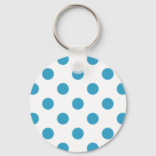 Peacock Blue Polka Dots Circles Schlüsselanhänger