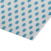 Peacock Blue Polka Dots Circles Schneidebrett (Ecke)