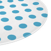 Peacock Blue Polka Dots Circles Schneidebrett (Ecke)