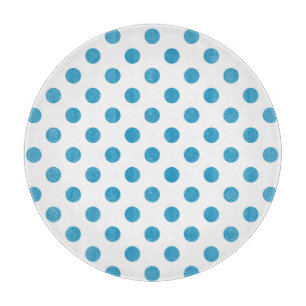 Peacock Blue Polka Dots Circles Schneidebrett