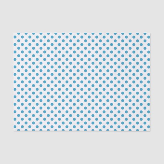 Peacock Blue Polka Dots Circles Seidenpapier (Vorderseite)