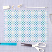 Peacock Blue Polka Dots Circles Seidenpapier (Handwerk)