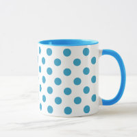 Peacock Blue Polka Dots Circles