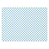 Peacock Blue Polka Dots Circles Tischdecke (Vorderseite (Horizontal))