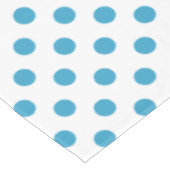 Peacock Blue Polka Dots Circles Tischdecke (Schrägansicht)
