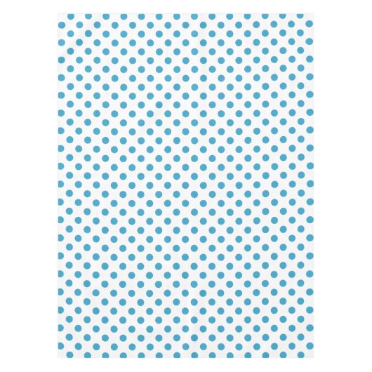 Peacock Blue Polka Dots Circles Tischdecke (Vorderseite)