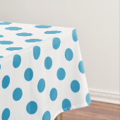 Peacock Blue Polka Dots Circles Tischdecke (Beispiel)