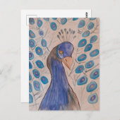Peacock Blue Postkarte (Vorne/Hinten)