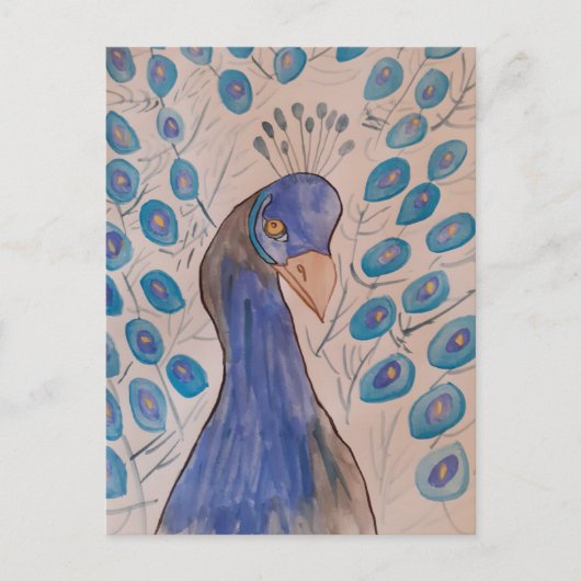 Peacock Blue Postkarte (Vorderseite)