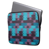 peacock blue, purple, topaz blue and thunder laptopschutzhülle (Vorderseite Links)