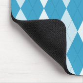 Peacock Blue Raute Diamond Form Mousepad (Ecke)