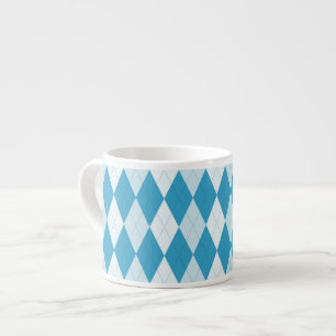 Peacock Blue Raute Kleine Diamantform Espressotasse