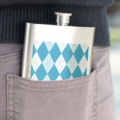 Peacock Blue Raute Kleine Diamantform Flachmann (Beispiel)