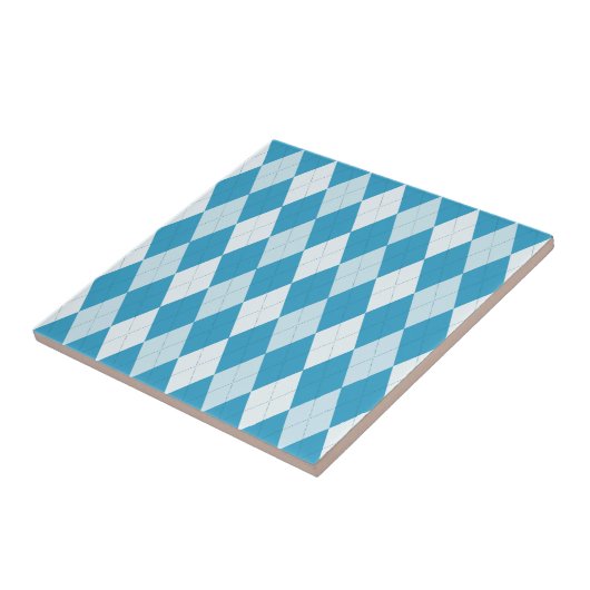 Peacock Blue Raute Kleine Diamantform Fliese (Seite)