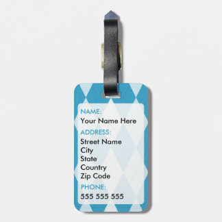 Peacock Blue Raute Kleine Diamantform Gepäckanhänger