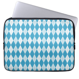 Peacock Blue Raute Kleine Diamantform Laptopschutzhülle
