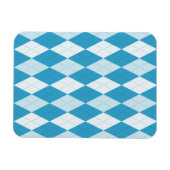 Peacock Blue Raute Kleine Diamantform Magnet (Horizontal)