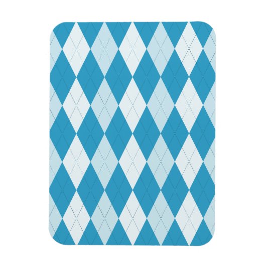 Peacock Blue Raute Kleine Diamantform Magnet (Vertikal)