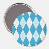 Peacock Blue Raute Kleine Diamantform Magnet (Vorderseite/Rückseite)