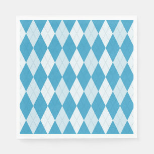 Peacock Blue Raute Kleine Diamantform Serviette