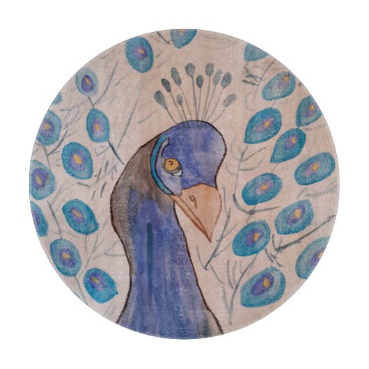 Peacock Blue Schneidebrett (Vorderseite)